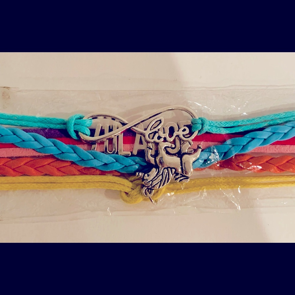 LuLaRoe Infinity Love Unicorn Rainbow Rope Bracelet